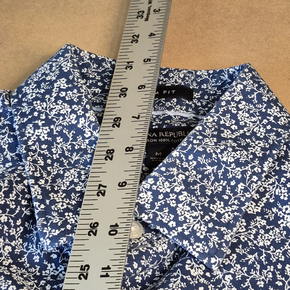 Banana Republic Navy Floral Button Down Shirt 3146/457